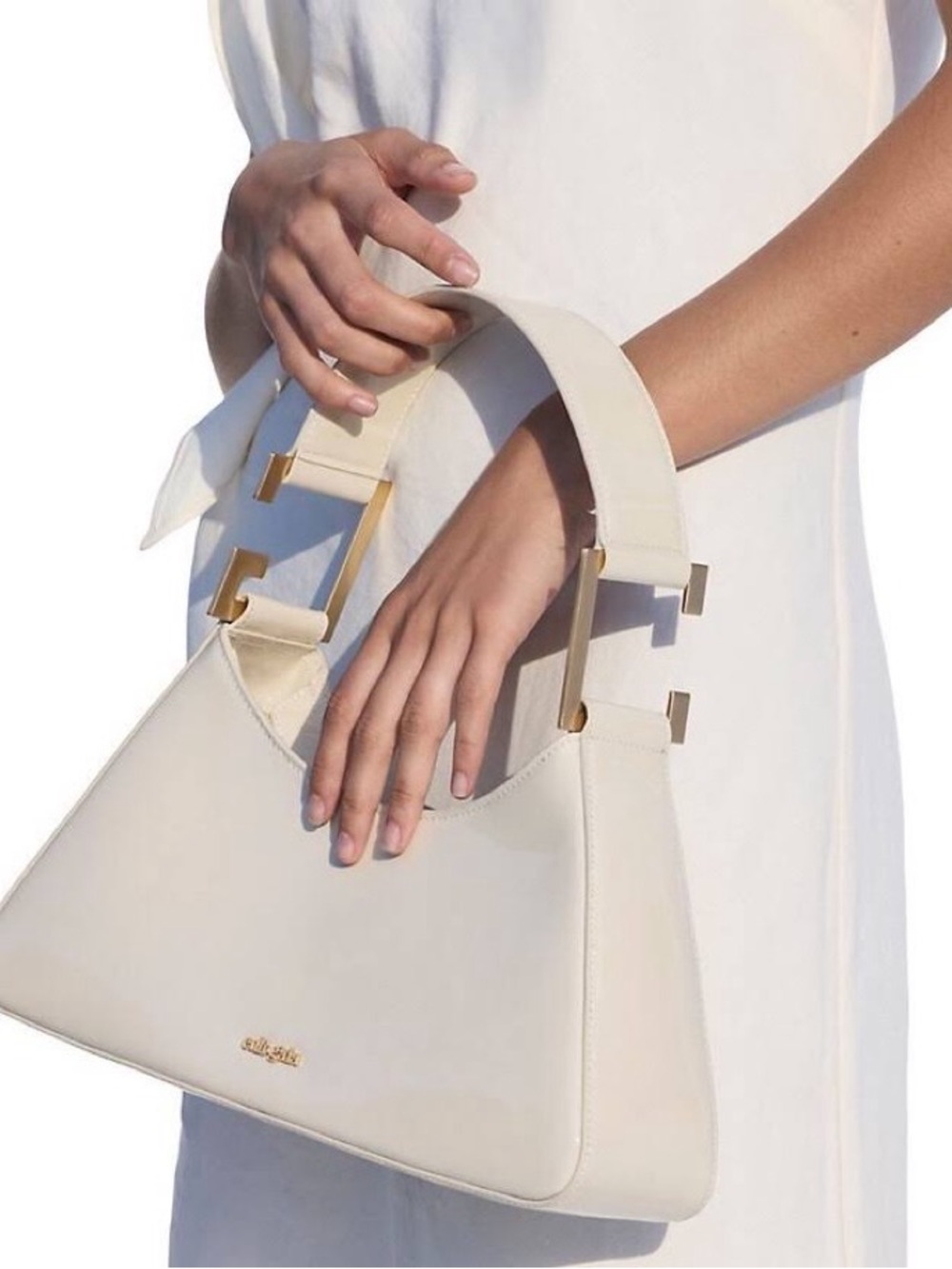 Cult Gaia Aliza Patent Leather Shoulder Bag